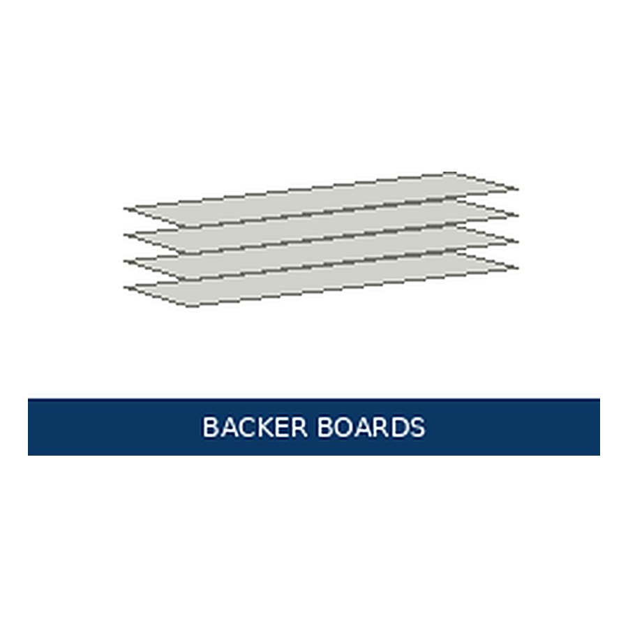Backer boards — representative image for Foam Tile Backer Board 1/2 x 3x5