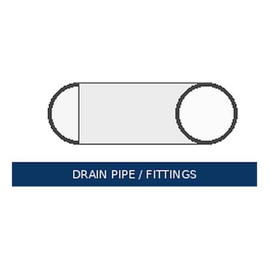 Drain pipe & fittings — representative image for 4 in x 100 ft Solid Corrugated Drain Pipe