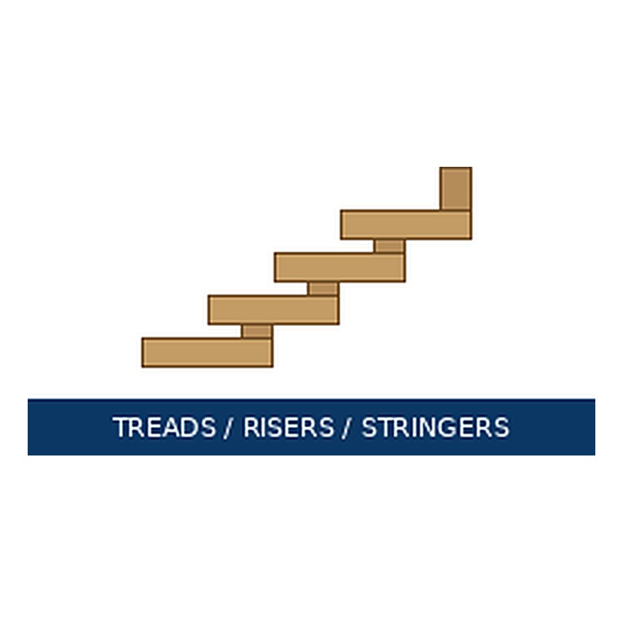Treads, risers & stringers — representative image for 3-Step PT Stair Stringer