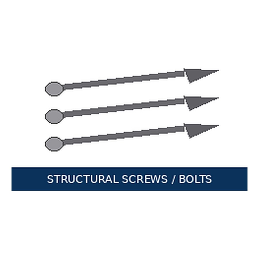 Structural screws & bolts — representative image for Hex Bolt 1/2 x 6 in