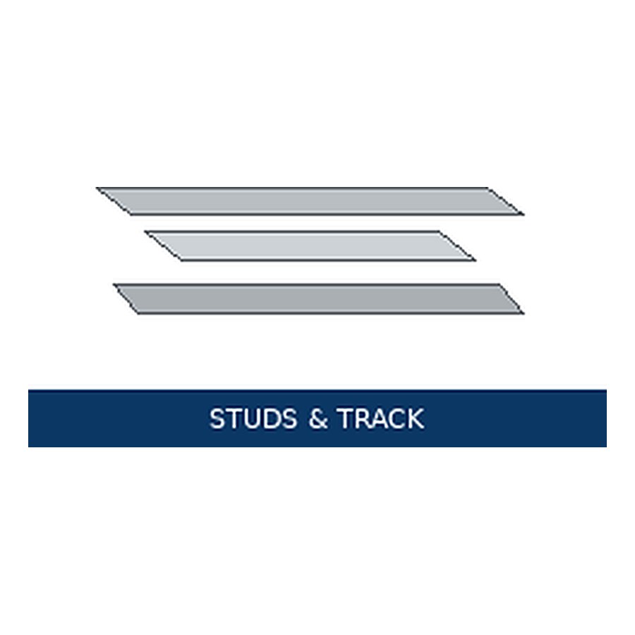 Steel studs & track — representative image for ProTRAK 25 2-1/2 in x 10 ft Galvanized Steel Track